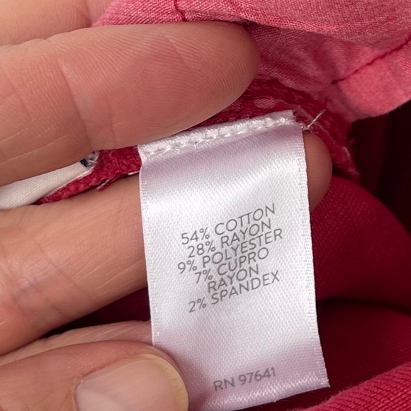 NWT J.Jill Denim Red (Light Vermilion) Cropped Ankle Jeans sz 10 tall - Picture 9 of 10